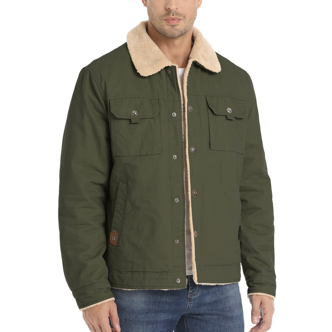 CHEXPEL MEN'S SHERPA TRUCKER CARGO JACKET 08