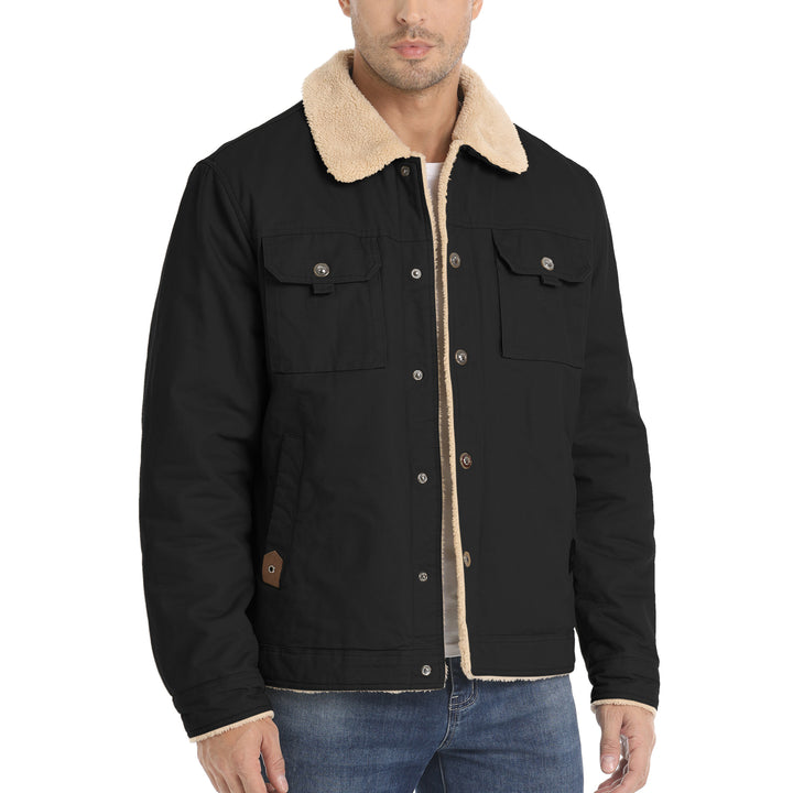 CHEXPEL MEN'S SHERPA TRUCKER CARGO JACKET 08